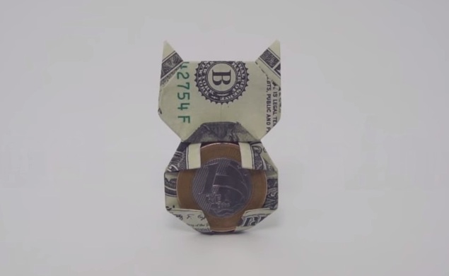 Cách gấp con mèo Origami bằng tiền đô la Mỹ