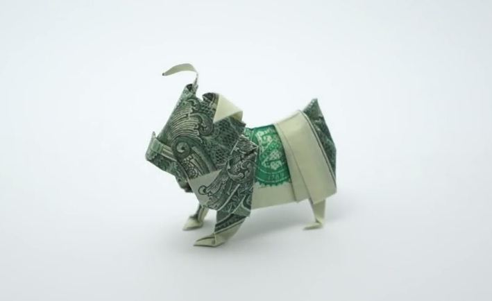 Cách gấp chú cún Origami bằng đồng đô-la Mỹ