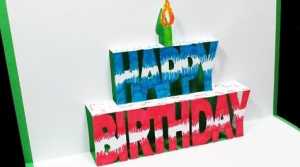 Cách làm thiệp sinh nhật có dòng chữ “happy birthday” 3D bên trong