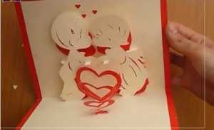 Cách làm tấm thiệp 3D valentine dễ thương tặng nàng
