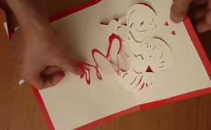 Cách làm thiệp 3D valentine dễ thương tặng nàng