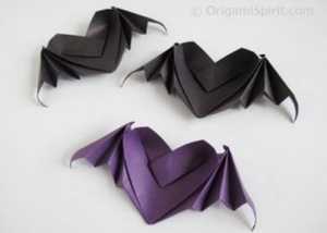 Cách gấp trái tim Origami có đôi cánh dơi