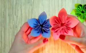 Gấp hoa anh đào Origami đơn giản