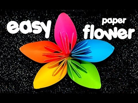 Cách gấp hoa anh đào ngũ sắc Origami bằng giấy