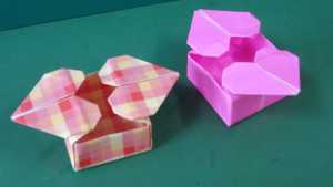 Gấp hộp giấy trái tim Origami