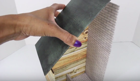 Cách làm nhà handmade cho búp bê bằng giấy các-tông