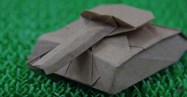 Cách gấp xe tăng Origami bằng giấy - Khéo tay