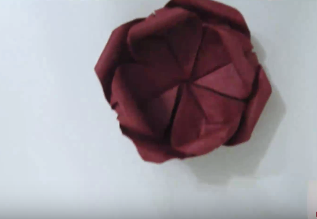 Cách xếp cành hồng origami hoàn chỉnh