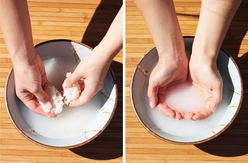 Cách rửa mặt bằng nước vo gạo