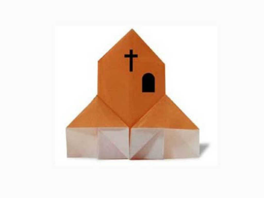 Cách gấp nhà thờ bằng giấy