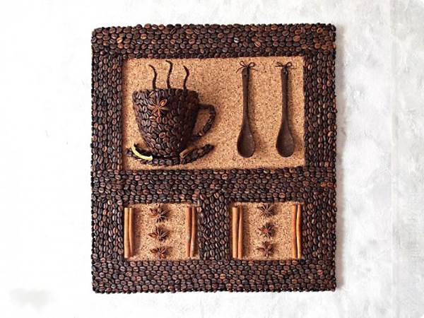 Làm mới không gian nhà bằng tranh 3D sống động làm từ hạt cafe