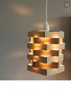 Cách làm đèn chụp treo nhà đẹp mắt bằng giấy cứng