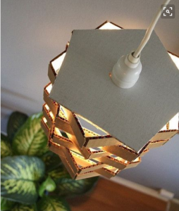 Cách làm đèn chụp treo nhà đẹp mắt bằng giấy cứng