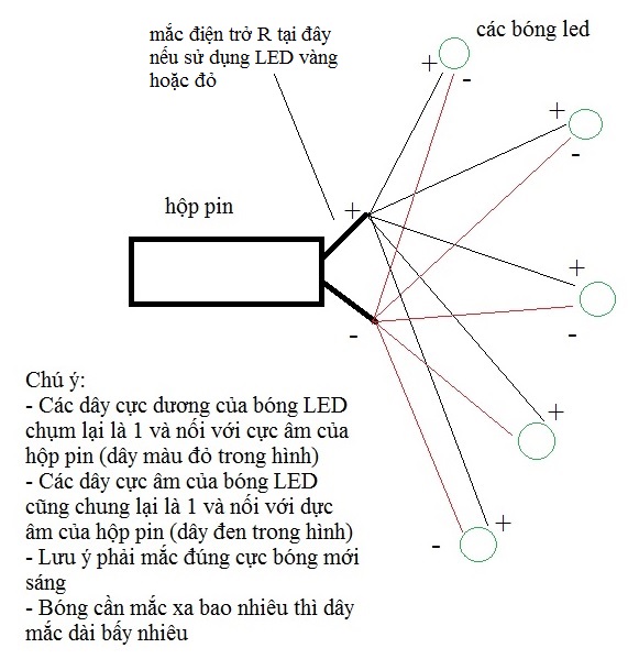 sơ đồ mắc bóng LED