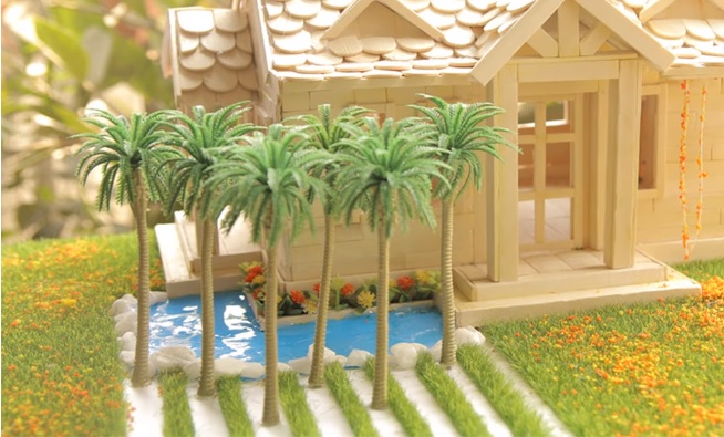 Cách làm hồ bơi  hồ nước cho mô hình nhà que kem hoặc tăm tre