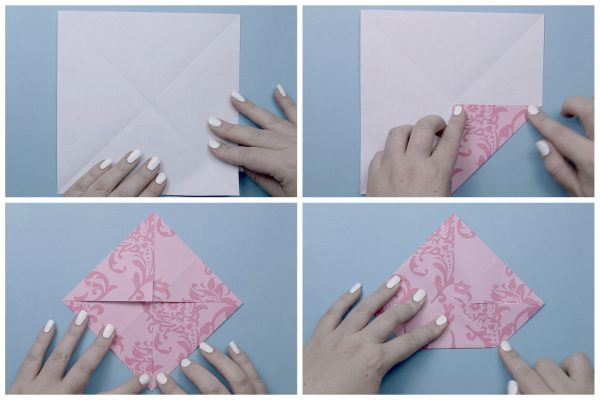 origami lotus tutorial 01