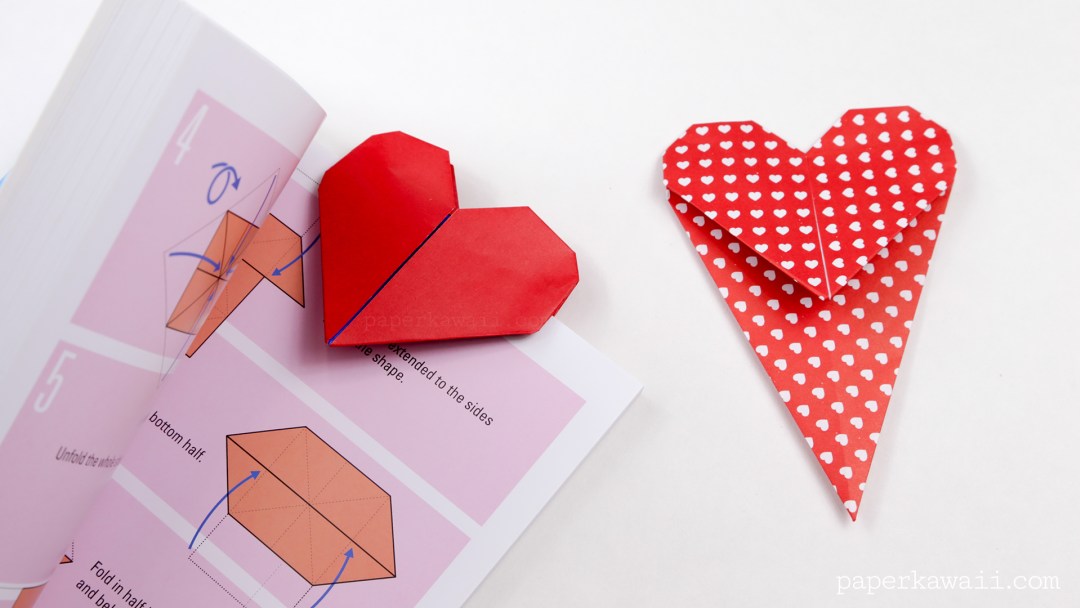 Cách gấp Bookmark hình trái tim Origami bằng giấy -