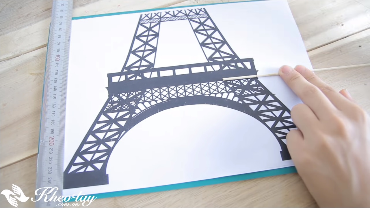 Bộ nguyên liệu làm tháp Eiffel led dây  Nhà Tăm Tre Đẹp