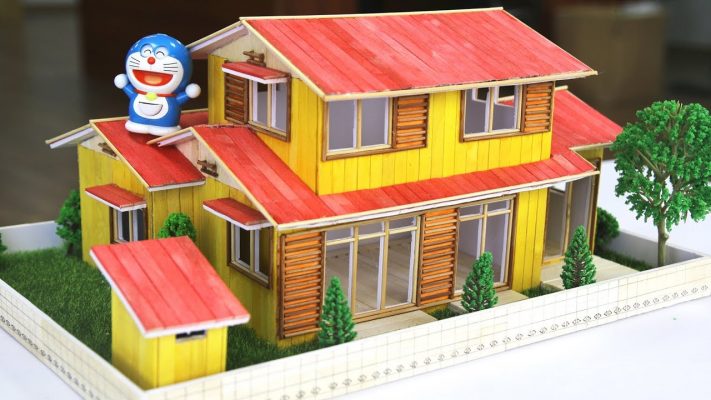 Một ngôi nhà đầy màu sắc và đáng yêu được tạo nên từ que kem - Đó chính là nhà Nobita và Doraemon. Hãy xem hình ảnh để chiêm ngưỡng sáng tạo tuyệt vời này.