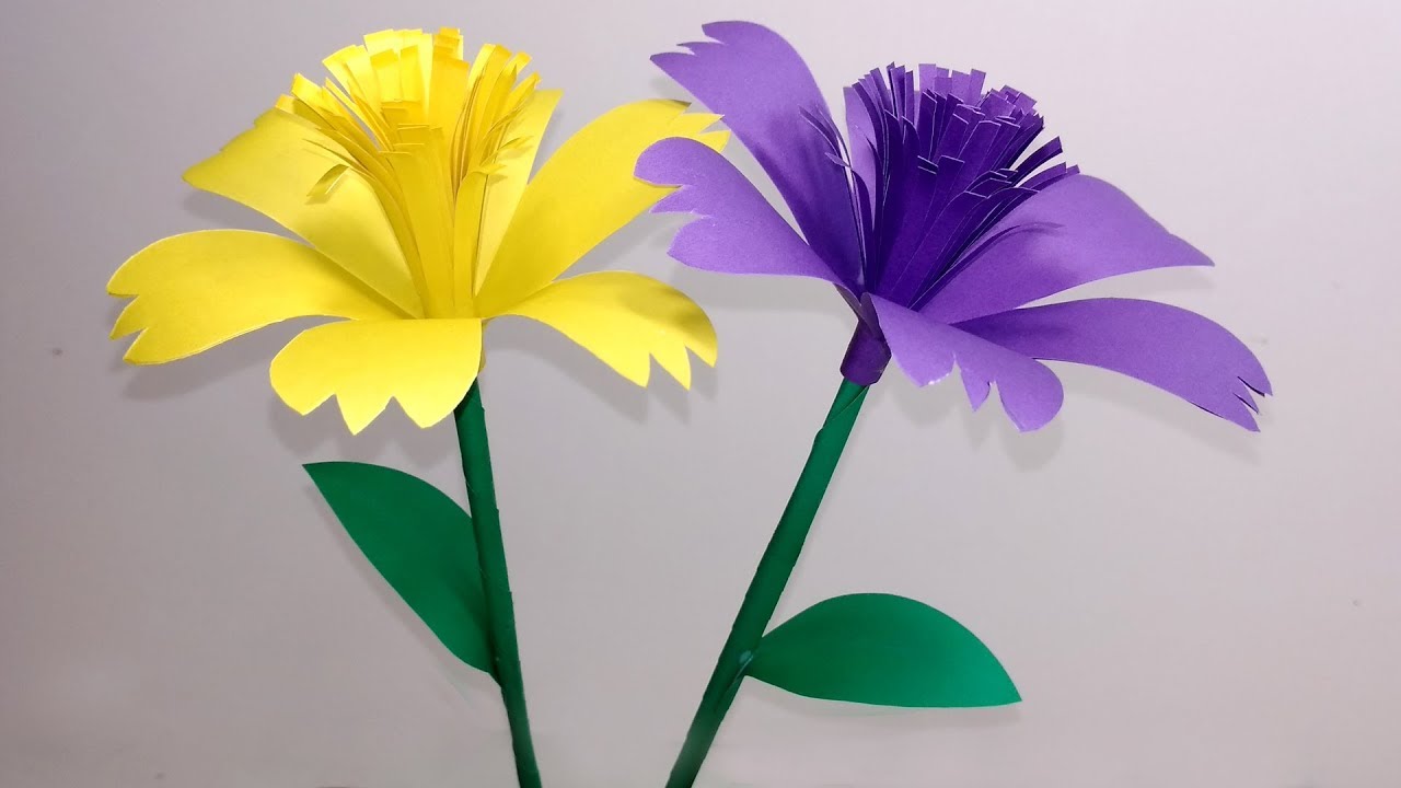 cách làm hoa giấy đơn giản cho bé